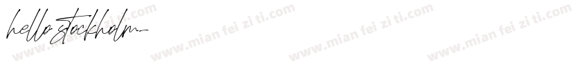 hello stockholm字体转换